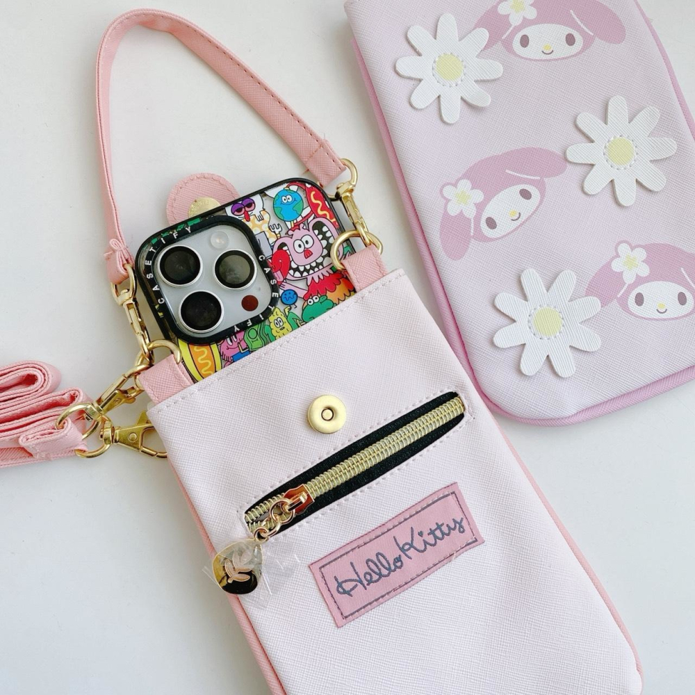 🎈彩虹尾巴🎈三麗鷗雛菊系列2用手提側背袋 KITTY 美樂蒂 小包 斜背包 手提包-細節圖5