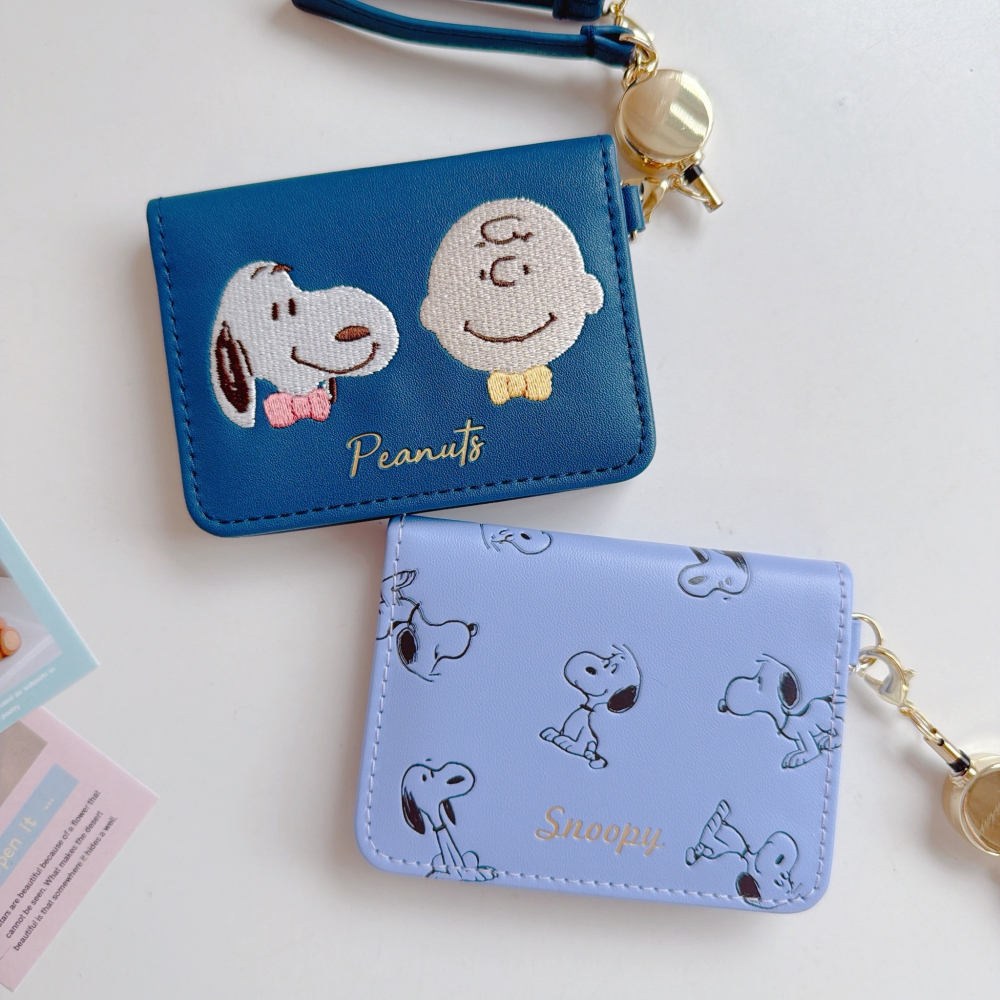 🎈彩虹尾巴🎈史努比皮革系列伸縮票卡夾 SNOOPY 票卡夾 票卡套-細節圖5