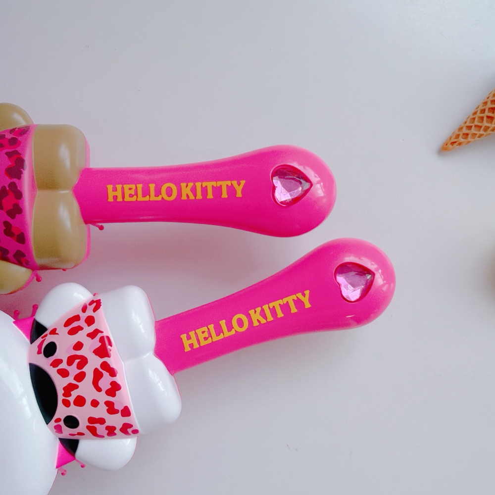 🎈彩虹尾巴🎈KITTY豹紋系列造型梳子 凱蒂貓 泳裝豹紋 手拿梳 曬黑 日燒-細節圖3