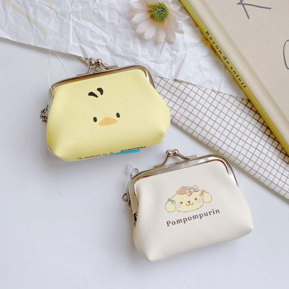 🎈彩虹尾巴🎈皮革珠扣零錢包 三麗鷗 KITTY小護士 布丁狗 帕恰狗 蝴蝶結 人魚漢頓 酷企鵝 SNOOPY-細節圖7