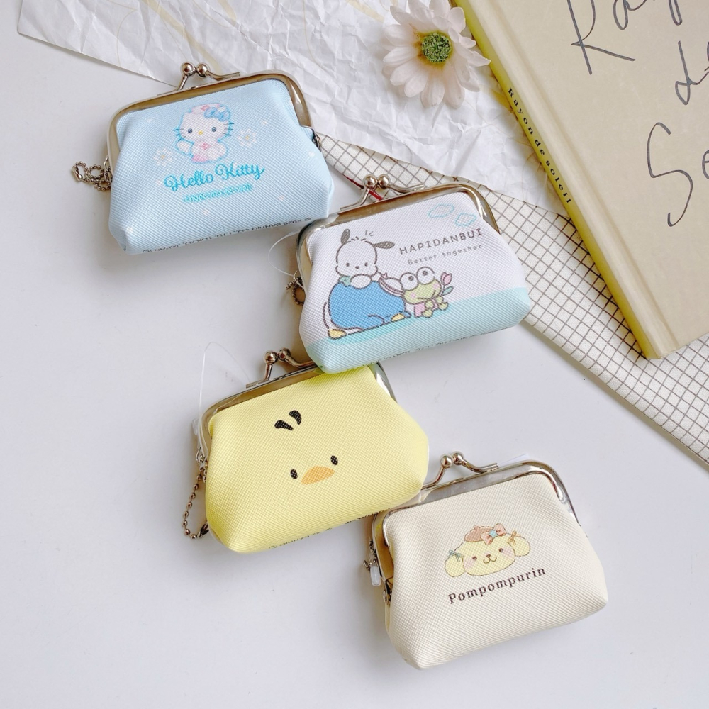 🎈彩虹尾巴🎈皮革珠扣零錢包 三麗鷗 KITTY小護士 布丁狗 帕恰狗 蝴蝶結 人魚漢頓 酷企鵝 SNOOPY-細節圖8