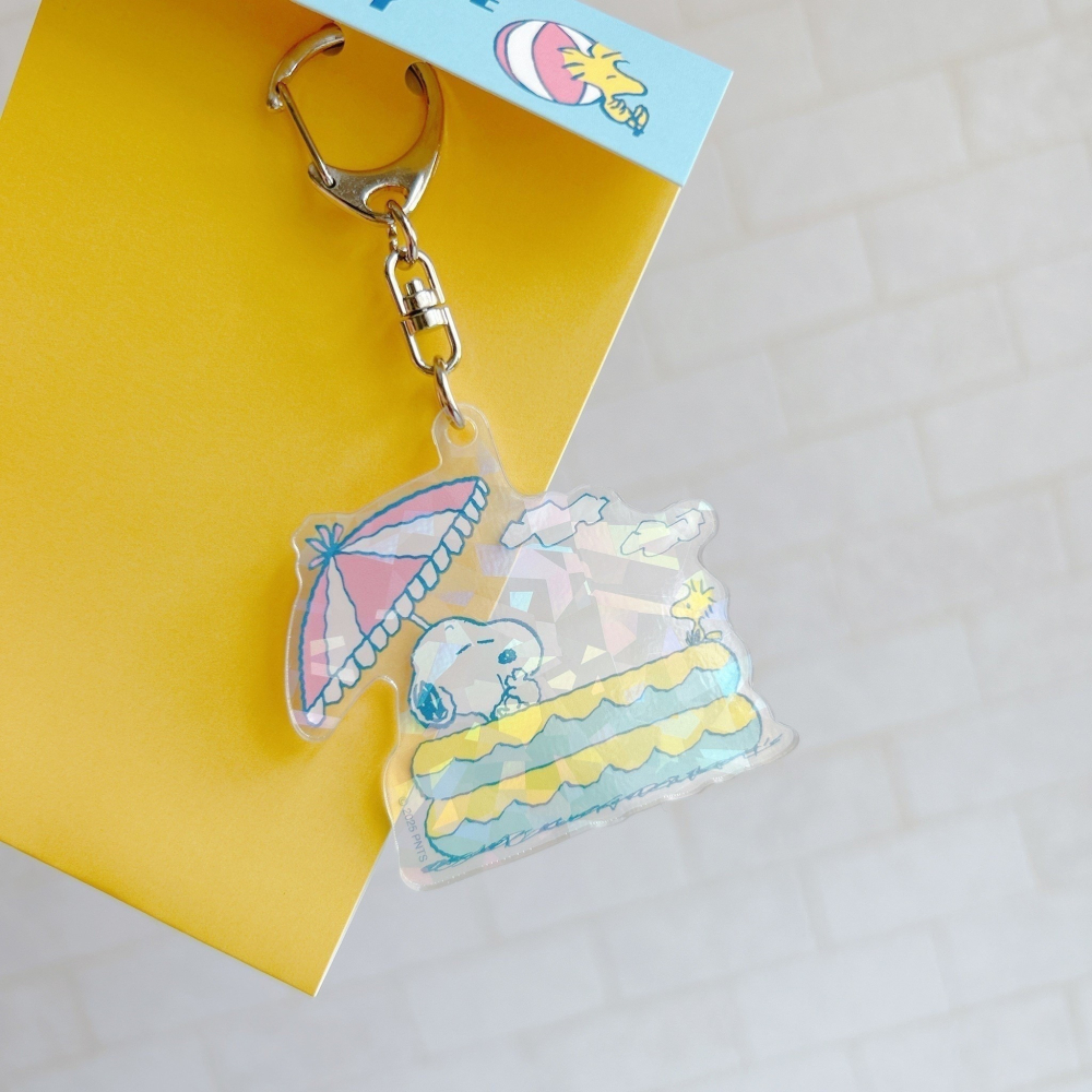 🎈彩虹尾巴🎈史努比度假系列透明鑰匙圈 SNOOPY 史奴比 壓克力鑰匙圈-細節圖5