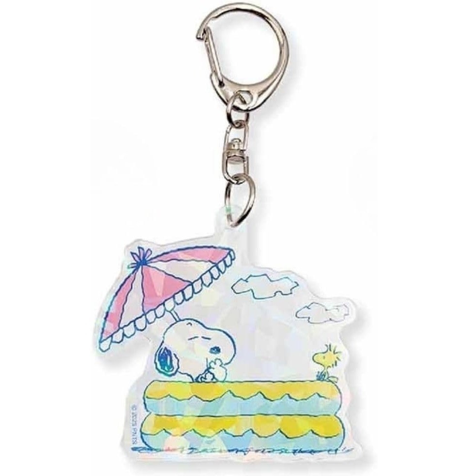 🎈彩虹尾巴🎈史努比度假系列透明鑰匙圈 SNOOPY 史奴比 壓克力鑰匙圈-細節圖7