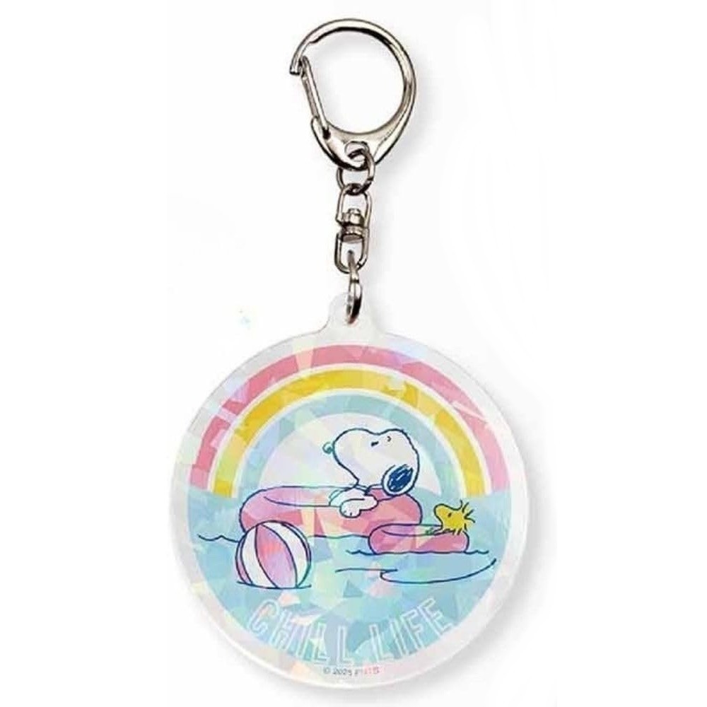 🎈彩虹尾巴🎈史努比度假系列透明鑰匙圈 SNOOPY 史奴比 壓克力鑰匙圈-細節圖8