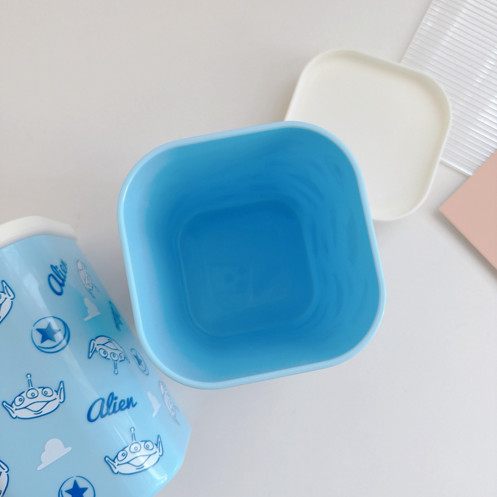 🎈彩虹尾巴🎈三眼怪手提收納置物袋 附蓋收納置物桶 購物袋 手提袋 淺藍色 小物收納 雲朵-細節圖6