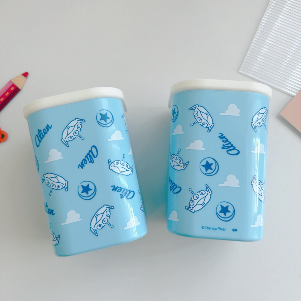 🎈彩虹尾巴🎈三眼怪手提收納置物袋 附蓋收納置物桶 購物袋 手提袋 淺藍色 小物收納 雲朵-細節圖8