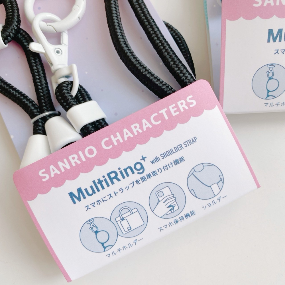 🎈彩虹尾巴🎈三麗鷗可調長度手機背帶 酷洛米 人魚漢頓 長背帶 手機夾片掛繩組 大臉-細節圖4