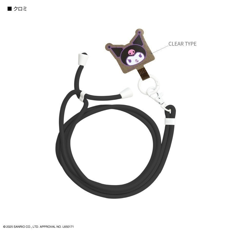 🎈彩虹尾巴🎈三麗鷗可調長度手機背帶 酷洛米 人魚漢頓 長背帶 手機夾片掛繩組 大臉-細節圖6