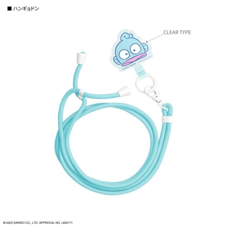 🎈彩虹尾巴🎈三麗鷗可調長度手機背帶 酷洛米 人魚漢頓 長背帶 手機夾片掛繩組 大臉-細節圖7
