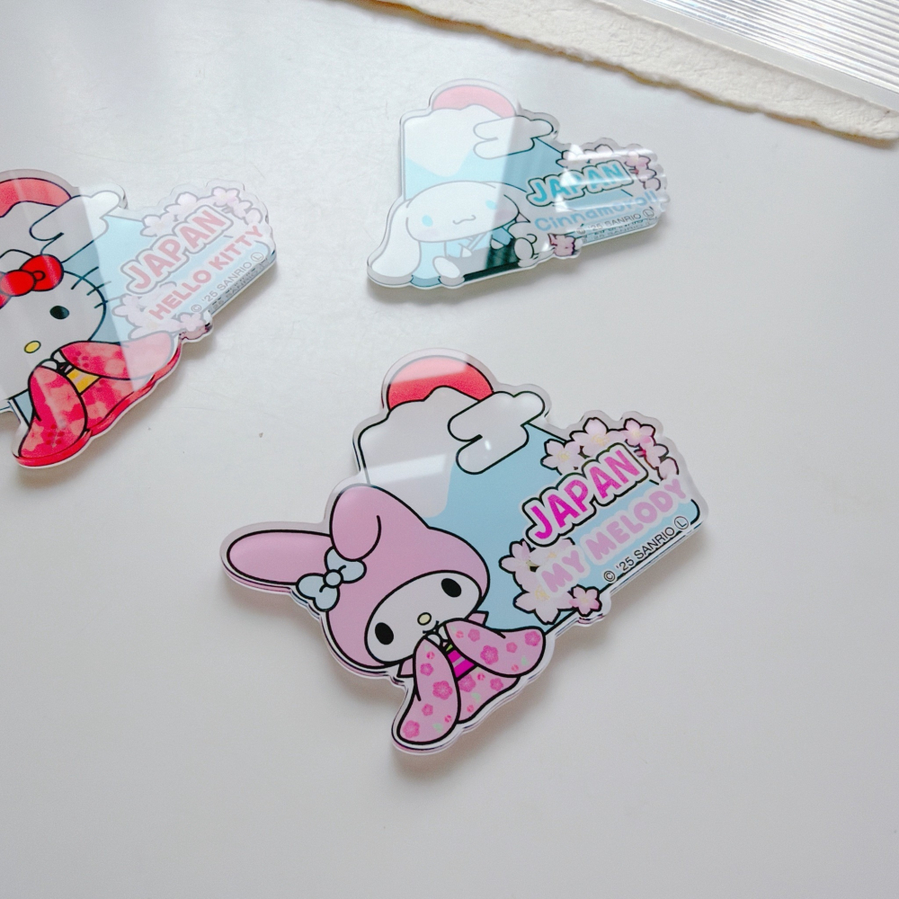 🎈彩虹尾巴🎈三麗鷗富士山造型磁鐵 KITTY 凱蒂貓 美樂蒂 MELODY 大耳狗 喜拿-細節圖4