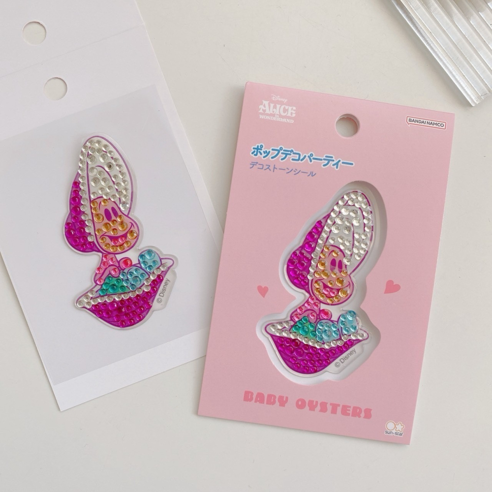 🎈彩虹尾巴🎈日本卡通BIG水鑽貼紙 愛麗絲夢遊仙境 牡蠣寶寶 大耳狗 酷洛米 人魚漢頓-細節圖2