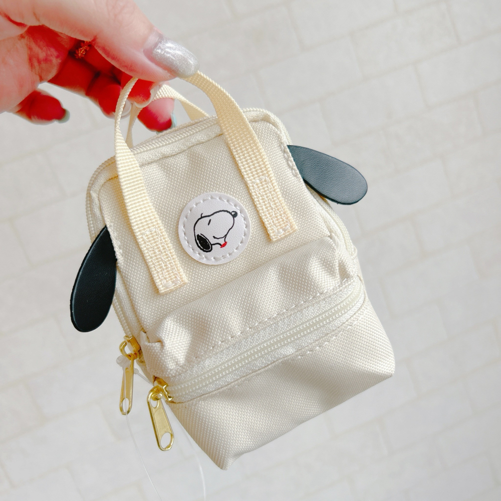🎈彩虹尾巴🎈史努比迷你後背造型鑰匙圈 SNOOPY 迷你背包鑰匙袋 萬用包 小物包 零錢包 歐拉夫 Olaf-細節圖5