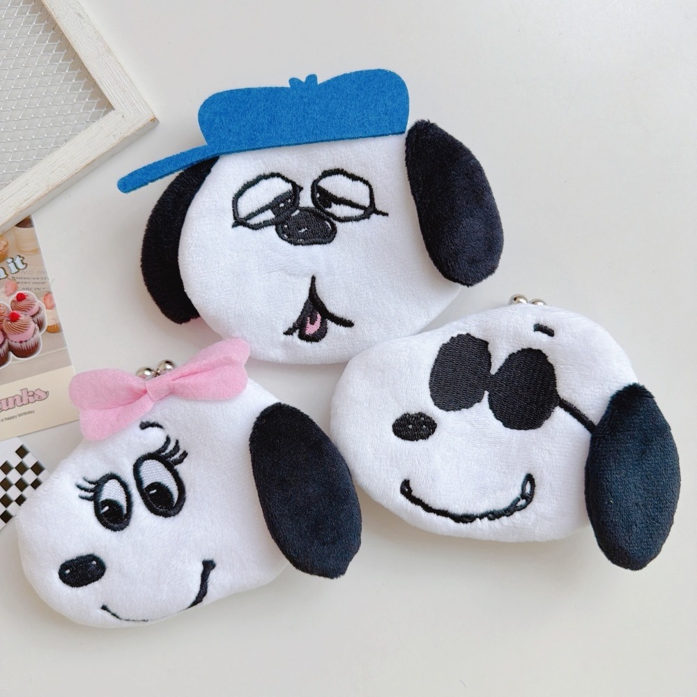 🎈彩虹尾巴🎈史努比鈴鐺絨毛珠扣零錢包👛史努比 SNOOPY 查理布朗 歐拉夫 奧拉夫 Olaf 貝兒 塔克-細節圖2
