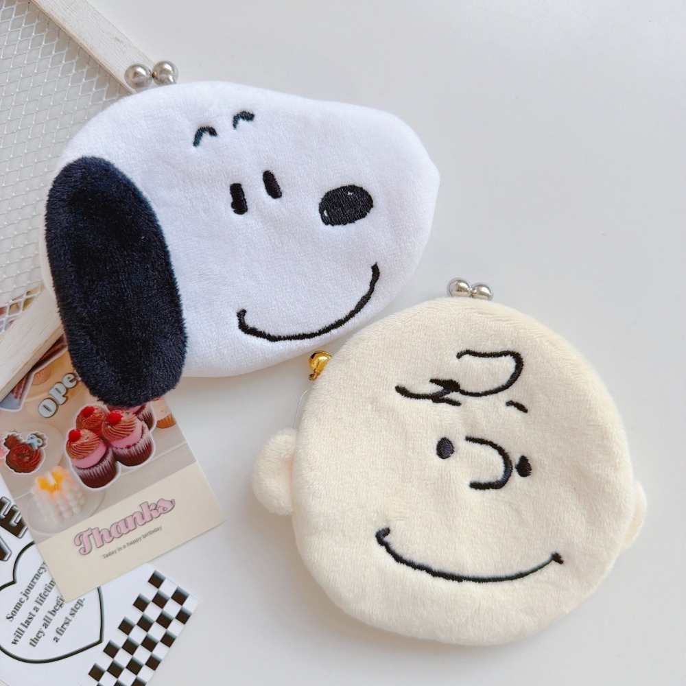 🎈彩虹尾巴🎈史努比鈴鐺絨毛珠扣零錢包👛史努比 SNOOPY 查理布朗 歐拉夫 奧拉夫 Olaf 貝兒 塔克-細節圖3