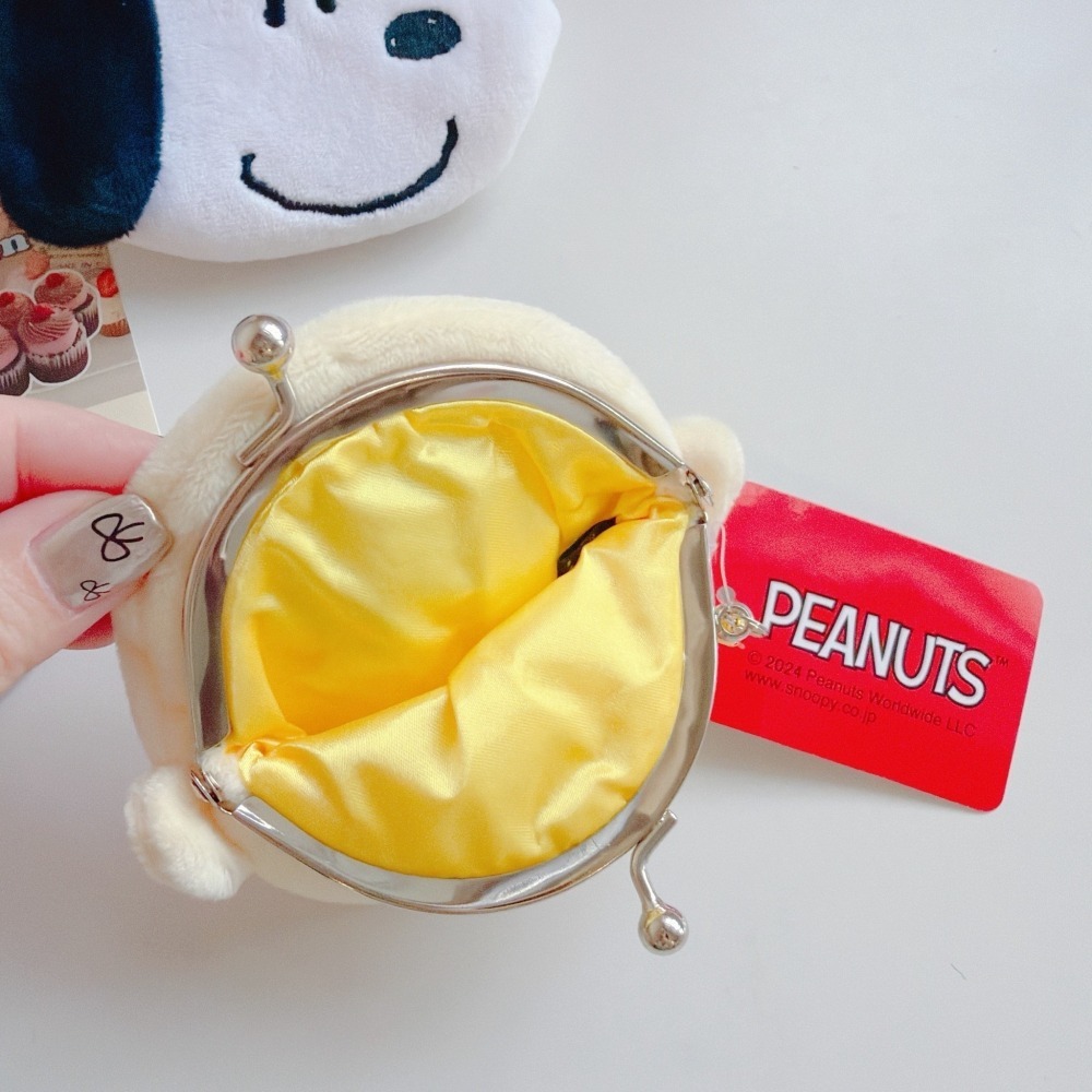🎈彩虹尾巴🎈史努比鈴鐺絨毛珠扣零錢包👛史努比 SNOOPY 查理布朗 歐拉夫 奧拉夫 Olaf 貝兒 塔克-細節圖4