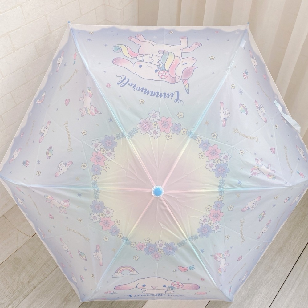 🎈彩虹尾巴🎈三麗鷗暢銷彎把傘☂️雨傘 折傘 折疊傘 Kitty 美樂蒂 大耳狗喜拿 酷洛米 夢奇奇-細節圖5