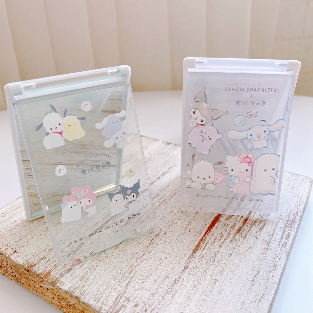 【現貨】日本製三麗鷗幽靈系列隨身折鏡 鏡子 Kitty 酷洛米 大耳狗 帕恰狗-細節圖2