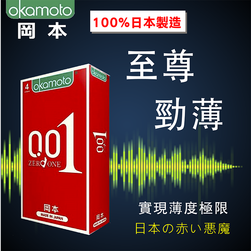 ⚡J-LOVE精品會館【想入飛飛】okamoto 岡本保險套 001 系列  薄的極限  001 RL 超潤薄6入保險套-細節圖4