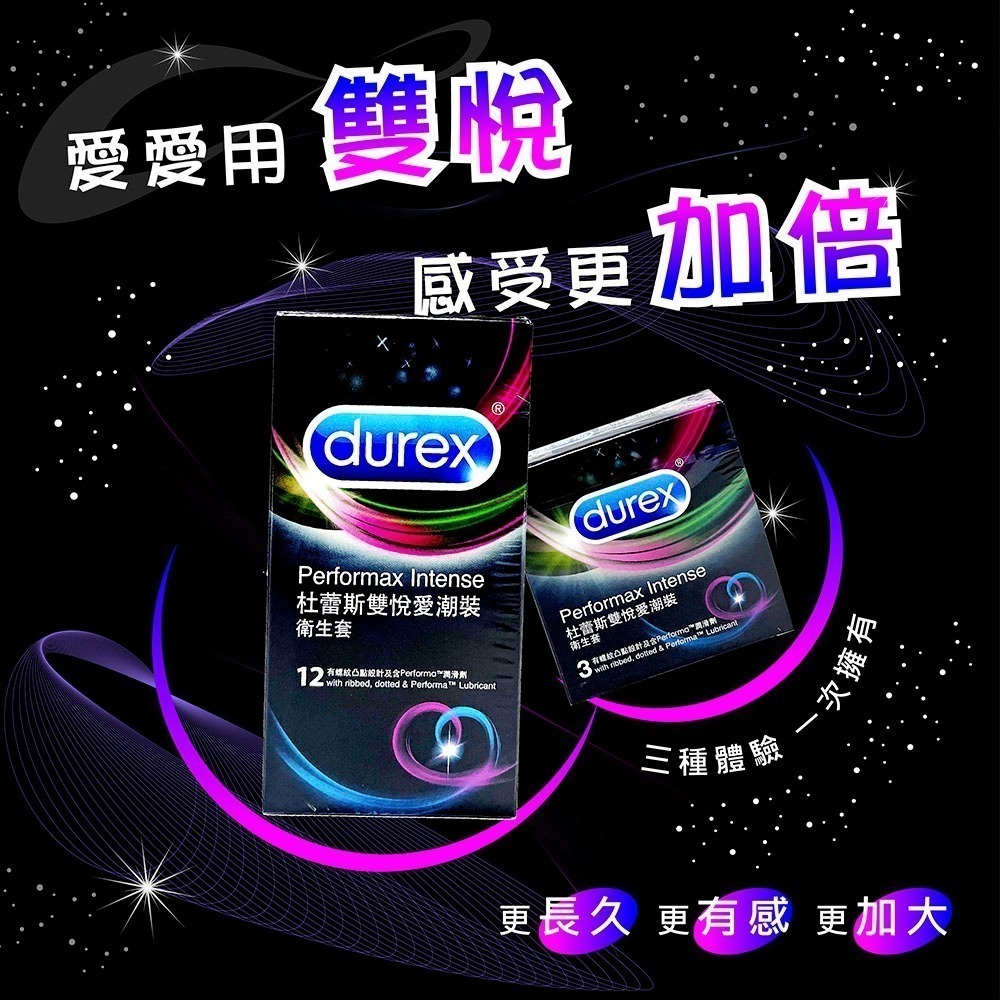 👍久戰型【想入飛飛】durex 杜蕾斯 雙悅愛潮 保險套 衛生套 成人情趣 更持久 加大-細節圖3