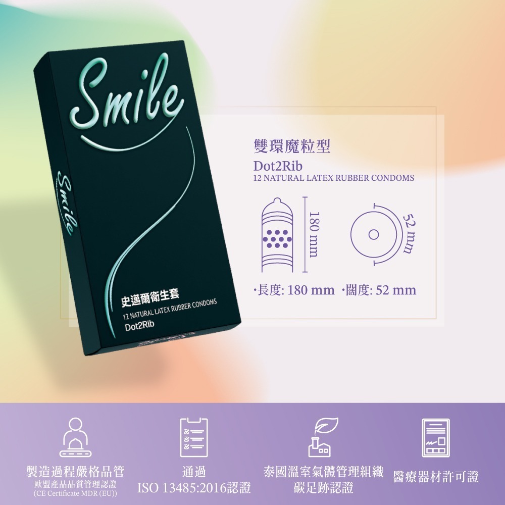 【想入飛飛】新款 SMILE 史邁爾 雙環魔粒 保險套 衛生套 成人情趣-細節圖2