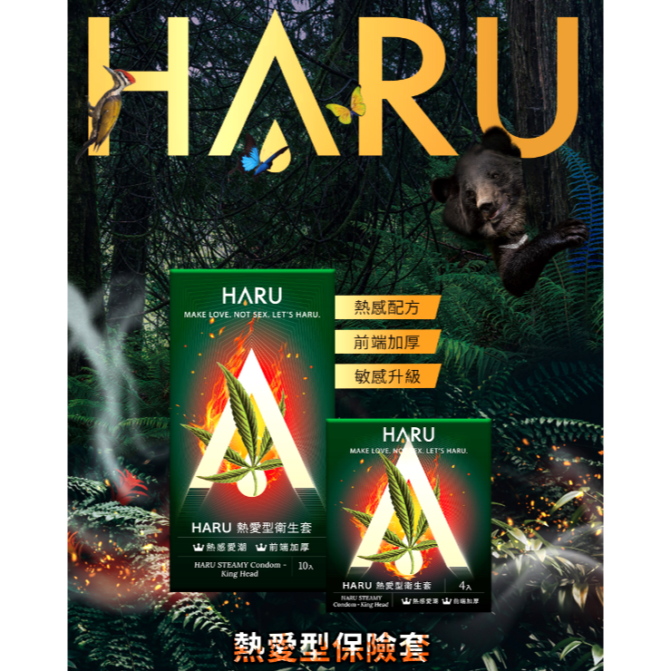 買1送1 Haru 保險套 超薄型/凸點環形型/熱感輕薄系列/前端加厚 可以很九 贈熱感潤滑液 成人情趣-細節圖3