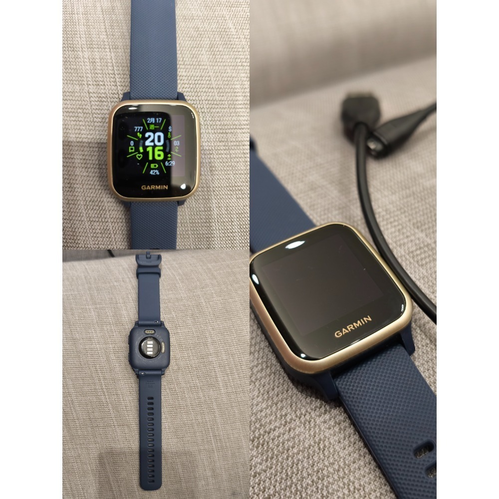 中鋼 GARMIN VENU SQ 智慧手錶 藍色 無音樂版-細節圖3