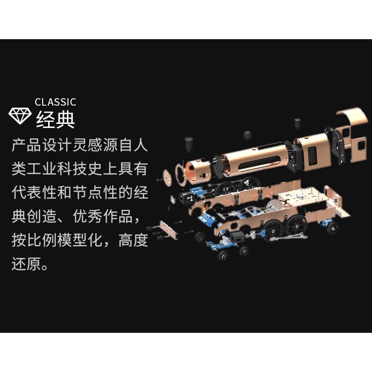 R&H 3D金屬拼圖模型 土星文化 金屬拼裝 蒸汽火車-細節圖7