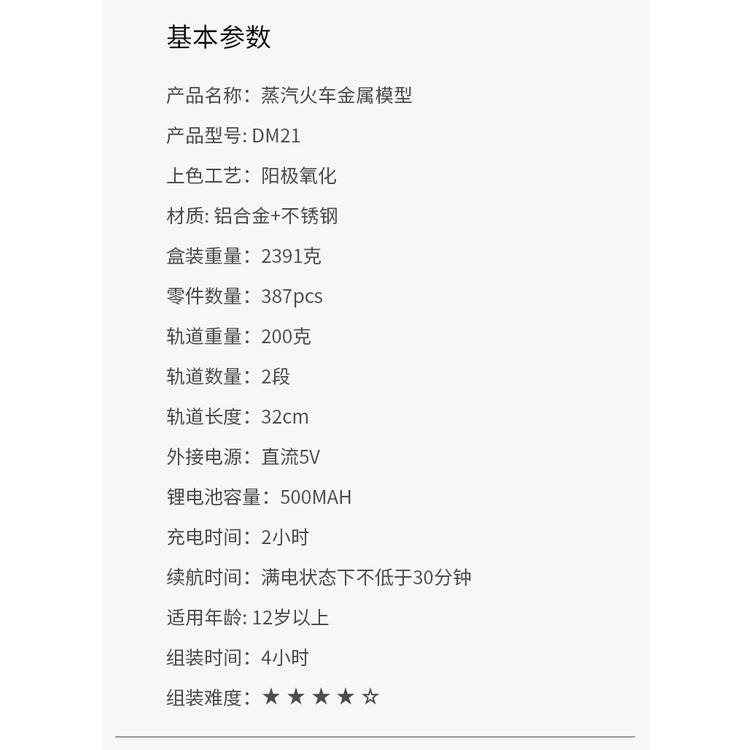 R&H 3D金屬拼圖模型 土星文化 金屬拼裝 蒸汽火車-細節圖9