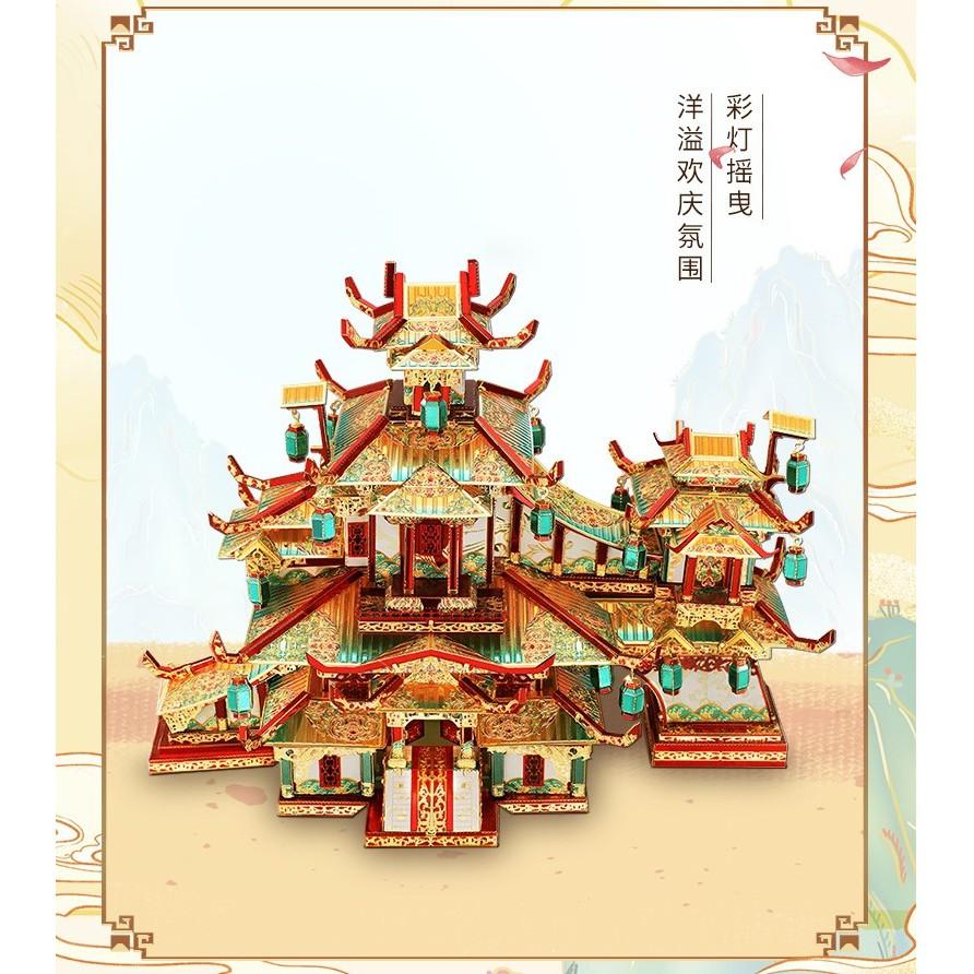 R&H 新品 拼酷3D金屬拼圖模型-大唐小街系列 盛唐風情 怡紅院-細節圖5