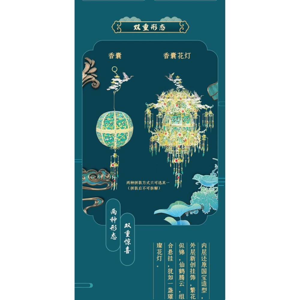 R&H 拼酷 新品 3D金屬拼圖模型-國家寶藏系列 葡萄花鳥紋銀香囊-細節圖7