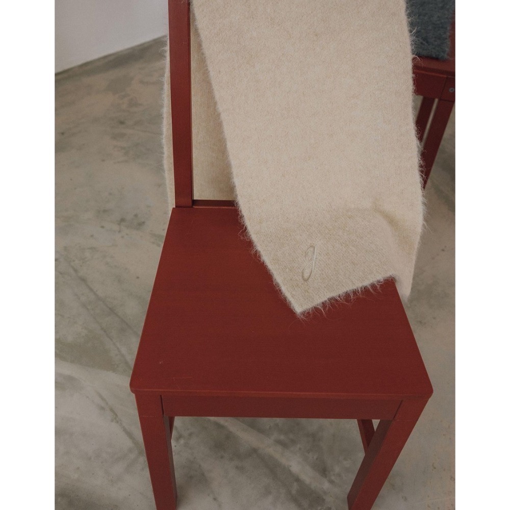 (絕版商品) PAZZO ggu羊駝針織刺繡圍巾 金針菇聯名-細節圖6