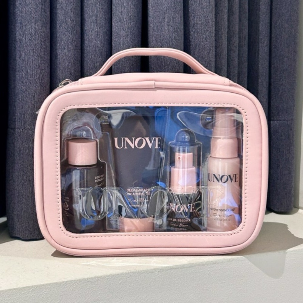 9/13收單‼️ 韓國 UNOVE 洗護髮旅行4件組 (洗+護+髮油+噴霧) 附收納包-細節圖2