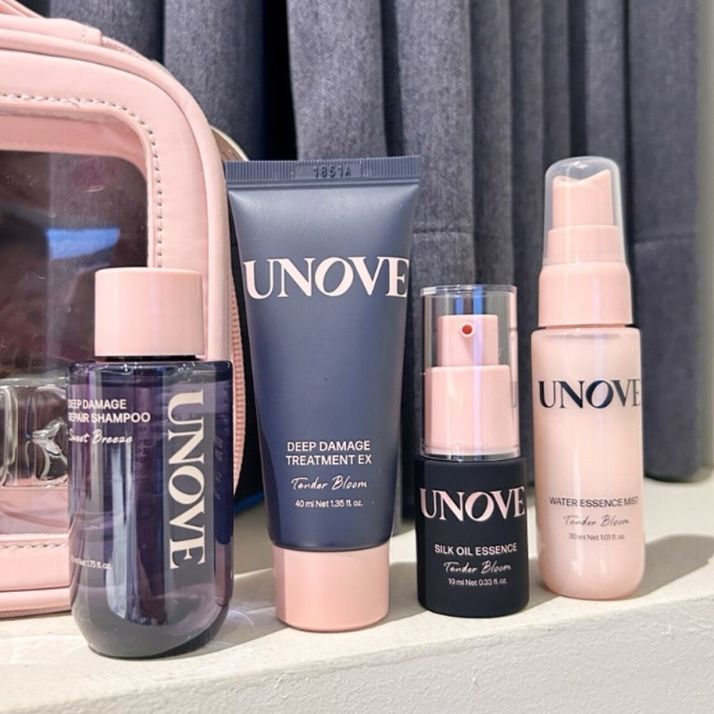 9/13收單‼️ 韓國 UNOVE 洗護髮旅行4件組 (洗+護+髮油+噴霧) 附收納包-細節圖6