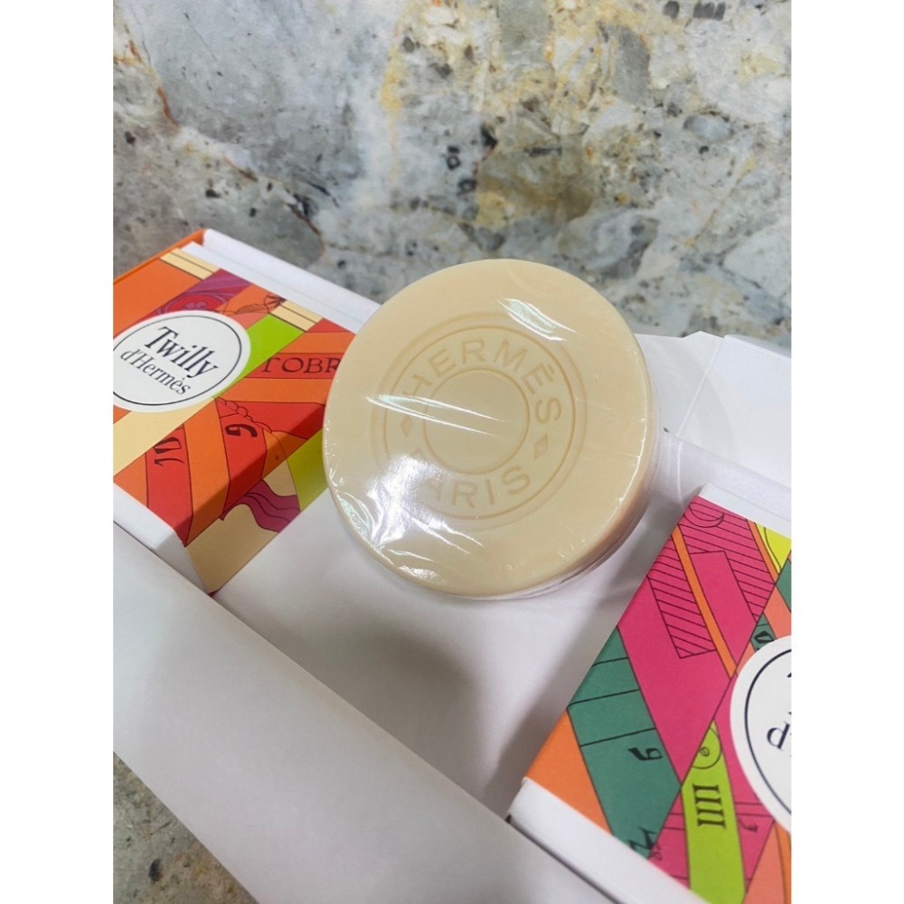 ✨失心瘋頻道✨⚠現貨⚠Twilly d＇Hermès淡香精三件組香皂(100g*3) 絲意香皂 特賣會購入-細節圖5