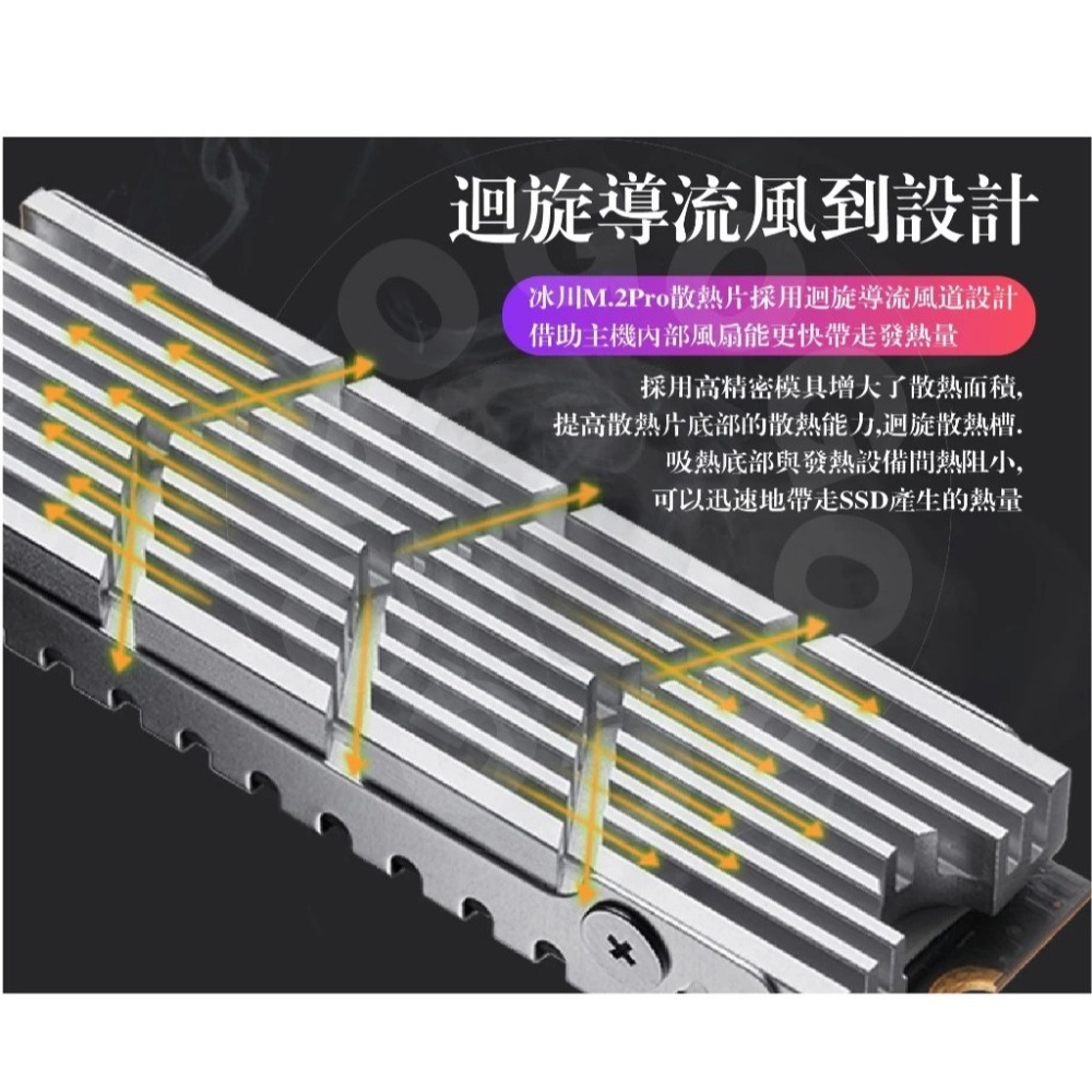 【GOGO3C 】PS5 專用 M.2 SSD散熱器 升級版 完美搭配 絕不干涉 單面雙面顆粒皆適用 散熱片-細節圖8
