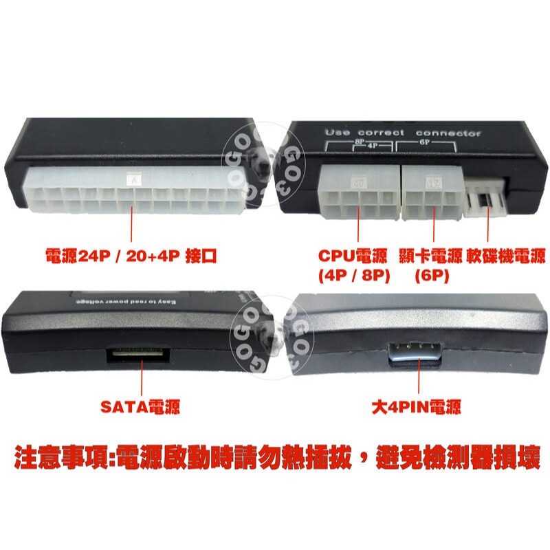 【GOGO3C】含稅開票 電源供應器測試器 最新版 ATX POWER 測試儀 LCD液晶顯示 維修工具 故障檢測首選-細節圖2