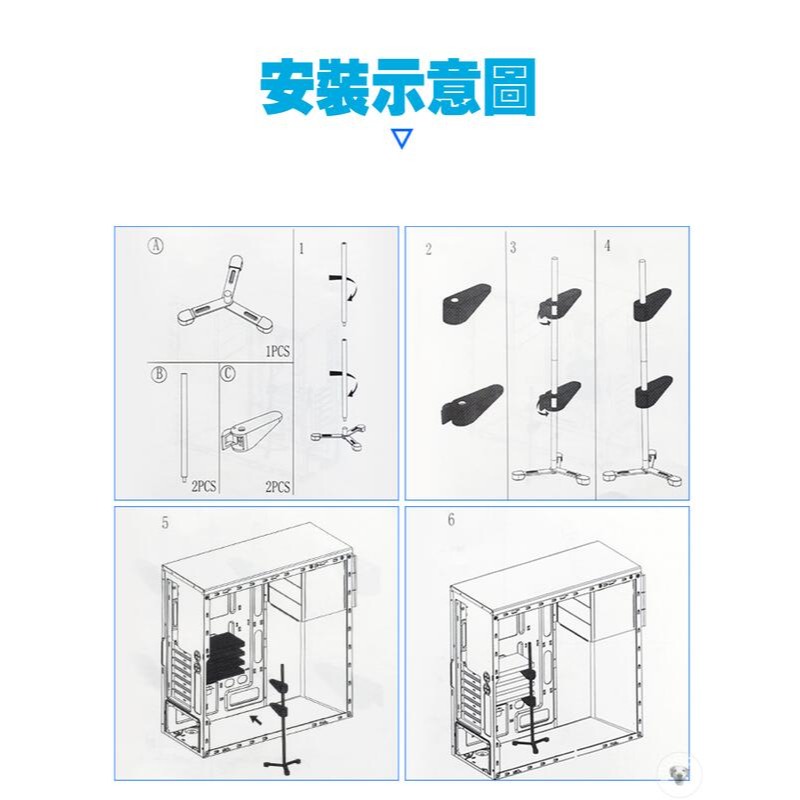 【GOGO3C】 顯示卡支撐架 千斤頂 超耐重 高CP值 支援雙顯卡 強力磁鐵 鋁合金材質 耳機架 酷媽設計款-細節圖2