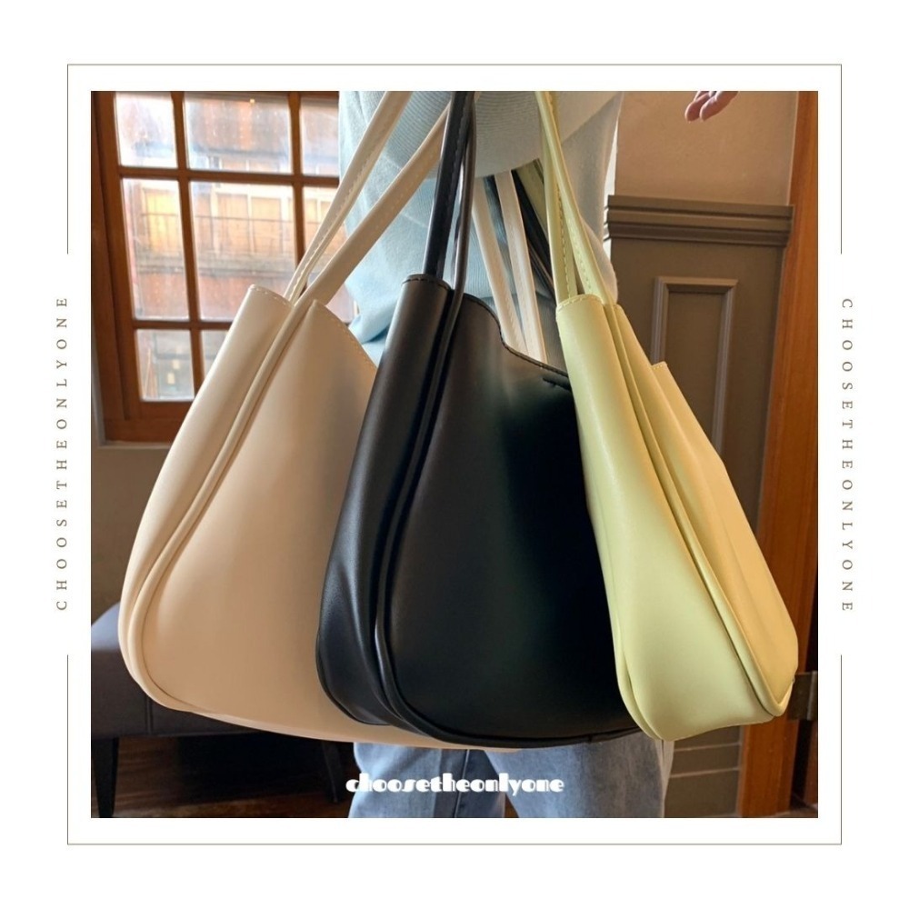 👩🏻CTOO28👩🏻 三色素面子母手提肩背包 內附小化妝包 女生包包 側背包-細節圖2