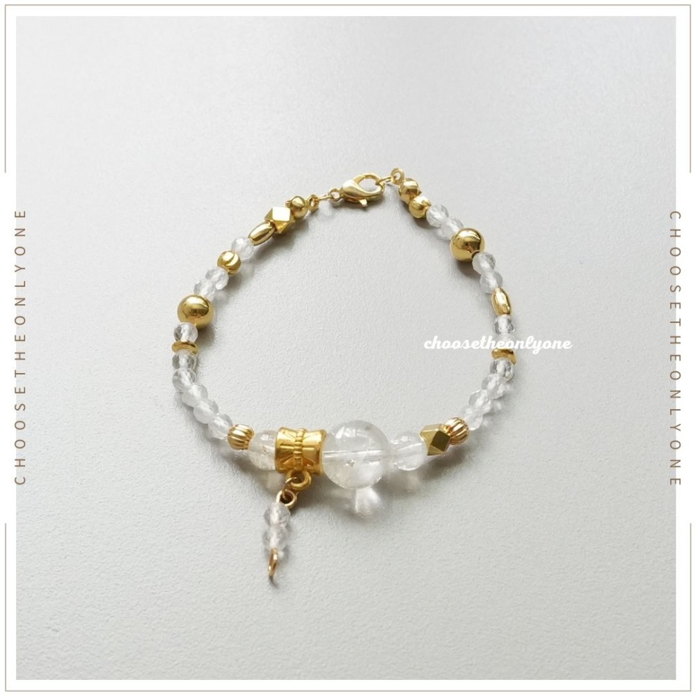 👩🏻CTOO28👩🏻 淨化負能量 白水晶手鍊 | 天然水晶 手環 手鍊 手鏈 平衡情緒 淨化周遭磁場-細節圖2