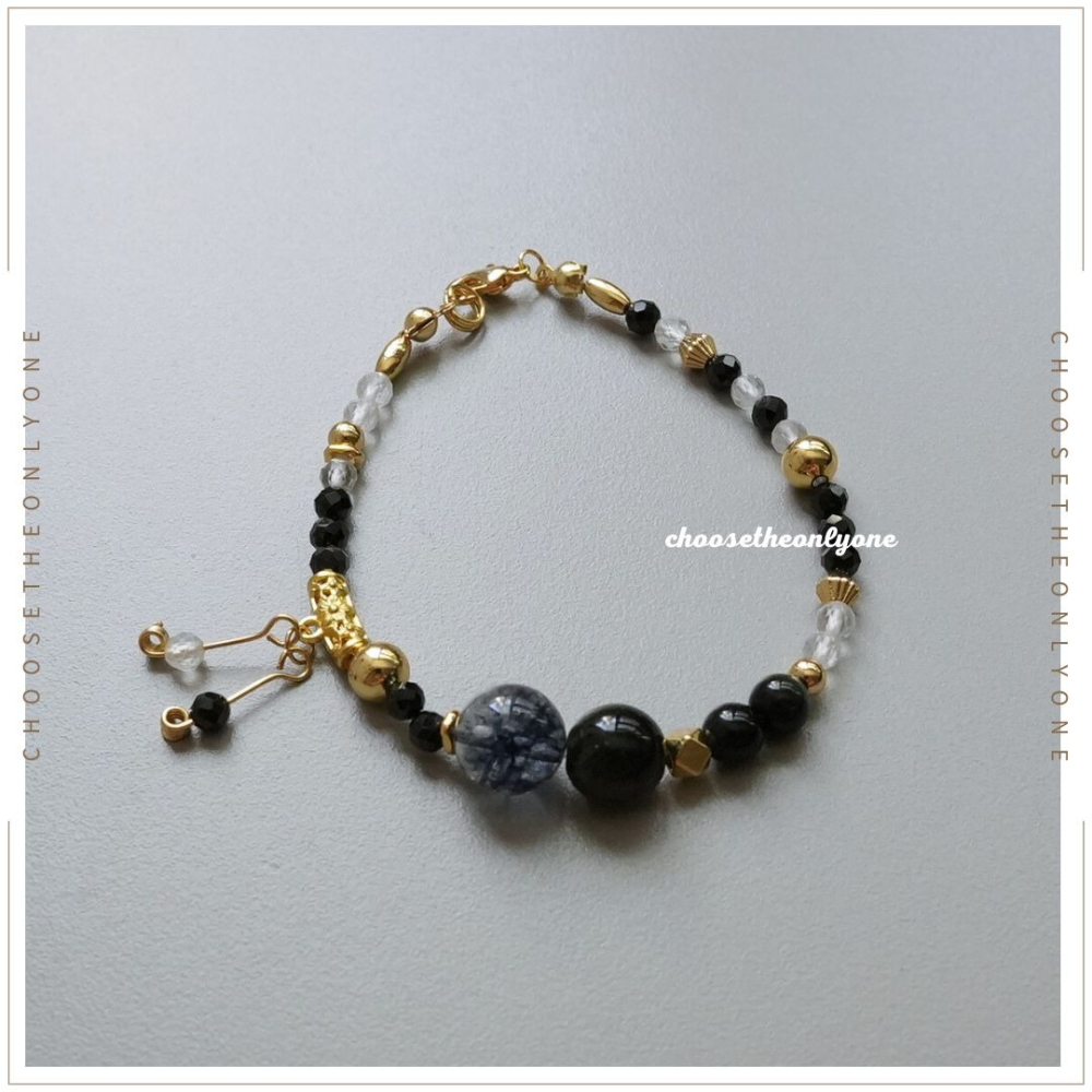 👩🏻CTOO28👩🏻 辟邪化煞 玄曜之環 | 天然水晶 釋放負面情緒 淨化磁場 手鍊 手環 招財聚財 水晶-細節圖2