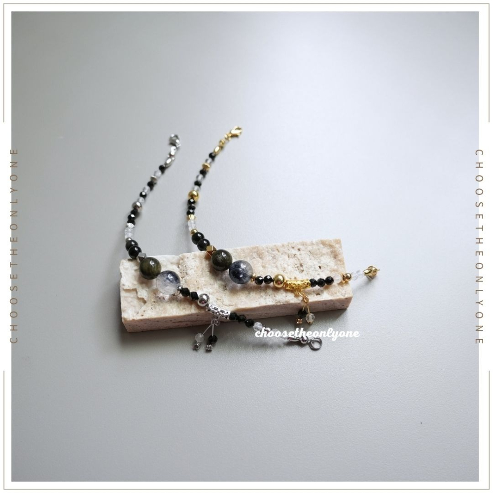 👩🏻CTOO28👩🏻 辟邪化煞 玄曜之環 | 天然水晶 釋放負面情緒 淨化磁場 手鍊 手環 招財聚財 水晶-細節圖5