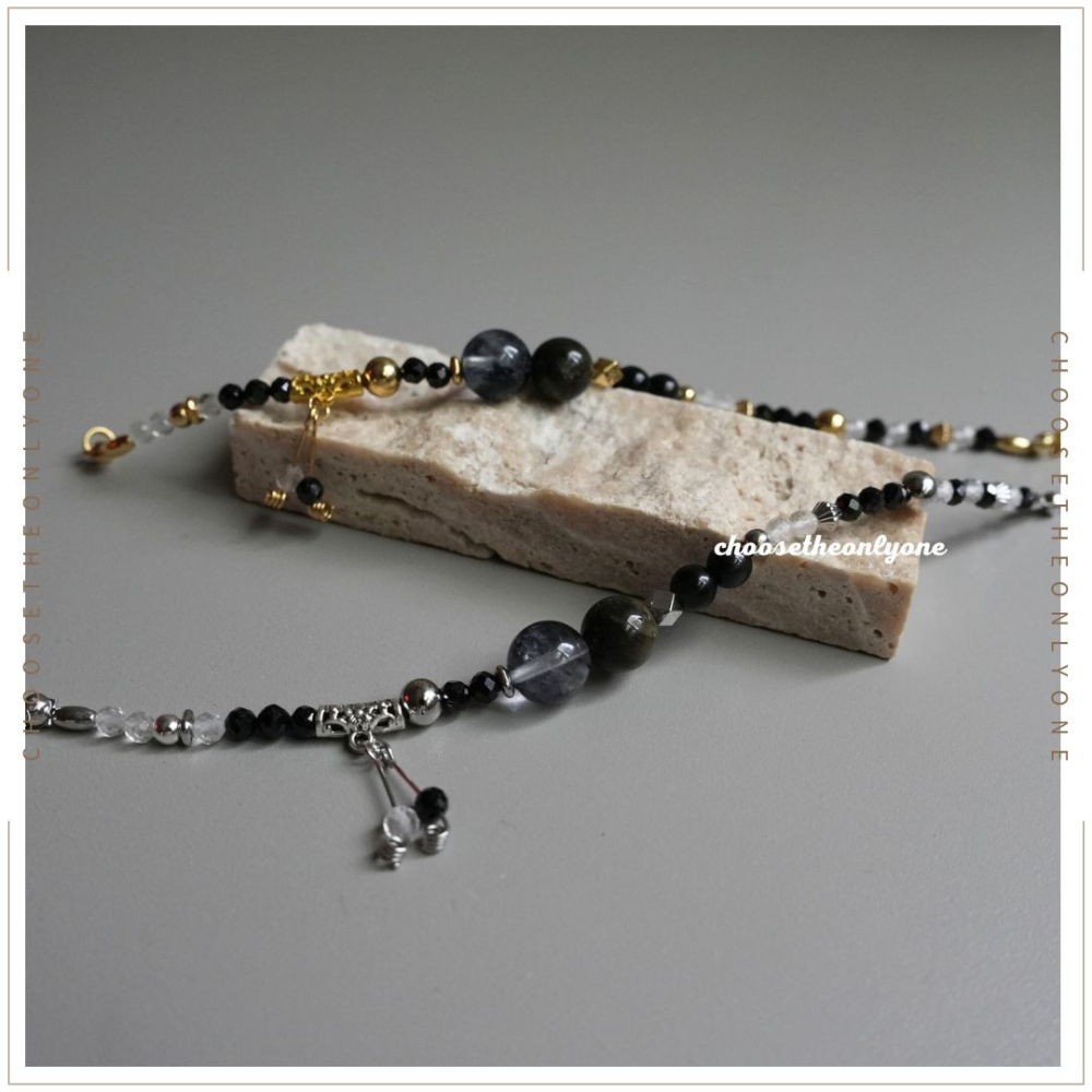 👩🏻CTOO28👩🏻 辟邪化煞 玄曜之環 | 天然水晶 釋放負面情緒 淨化磁場 手鍊 手環 招財聚財 水晶-細節圖7