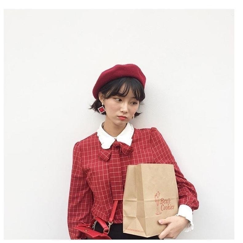 【JDUDS】貝雷帽 畫家帽 羊毛貝雷帽 貝蕾帽 南瓜帽 素面貝雷帽秋 帽子-細節圖6