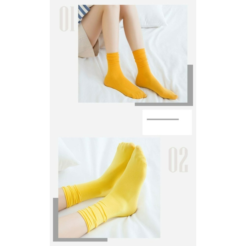 【JDUDS】韓國純色復古堆堆襪 堆堆襪 長襪 中筒襪 襪子 女襪 韓妞 必備款 JDUDS 11色可選-細節圖5