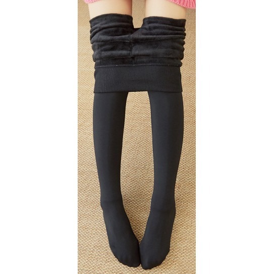 【JDUDS】刷毛加絨內搭褲 加絨貼腿內搭褲 刷毛褲 光腿神器 連腳褲褲襪 內刷毛包腳褲打底 內有彈性絲襪薄款-細節圖7