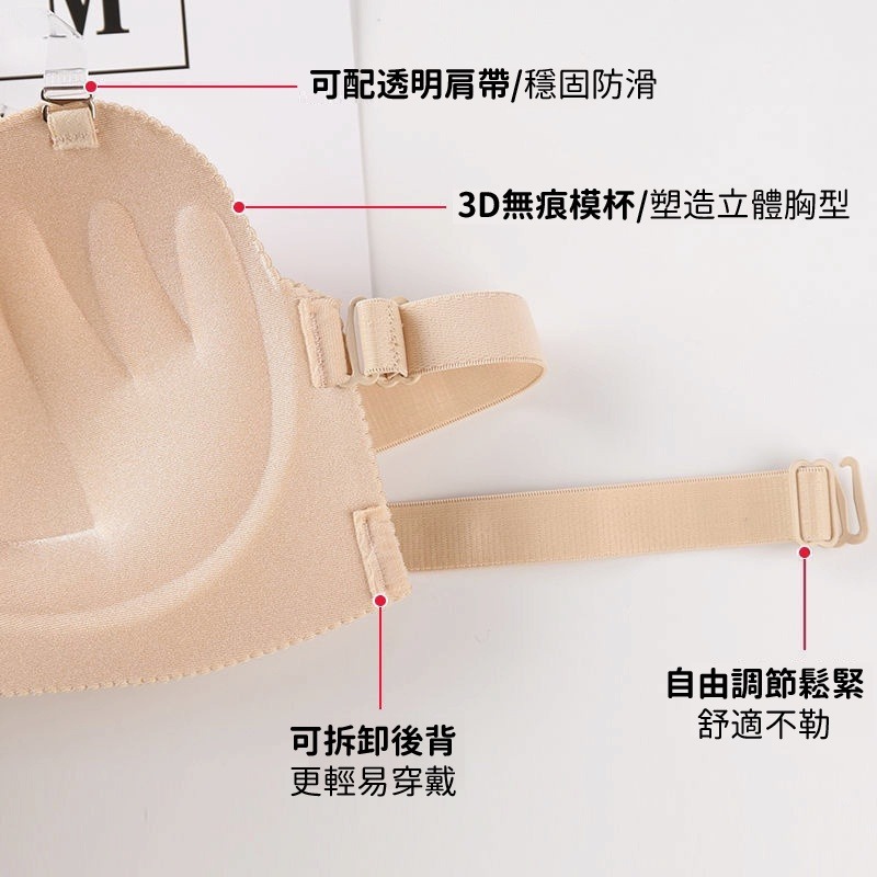 【JDUDS】無肩帶平口無鋼圈內衣  防滑隱形內衣 婚紗攝影 隱形胸貼乳貼 隱形內衣胸罩 隱形內衣 NuBra-細節圖5