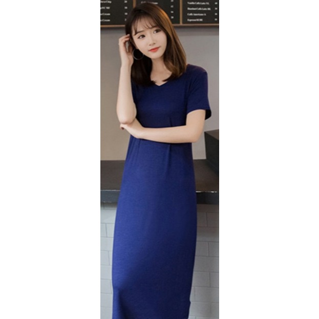 【JDUDS】莫代爾 顯瘦 超彈力 孕婦 大尺碼舒適短袖連身裙-規格圖9