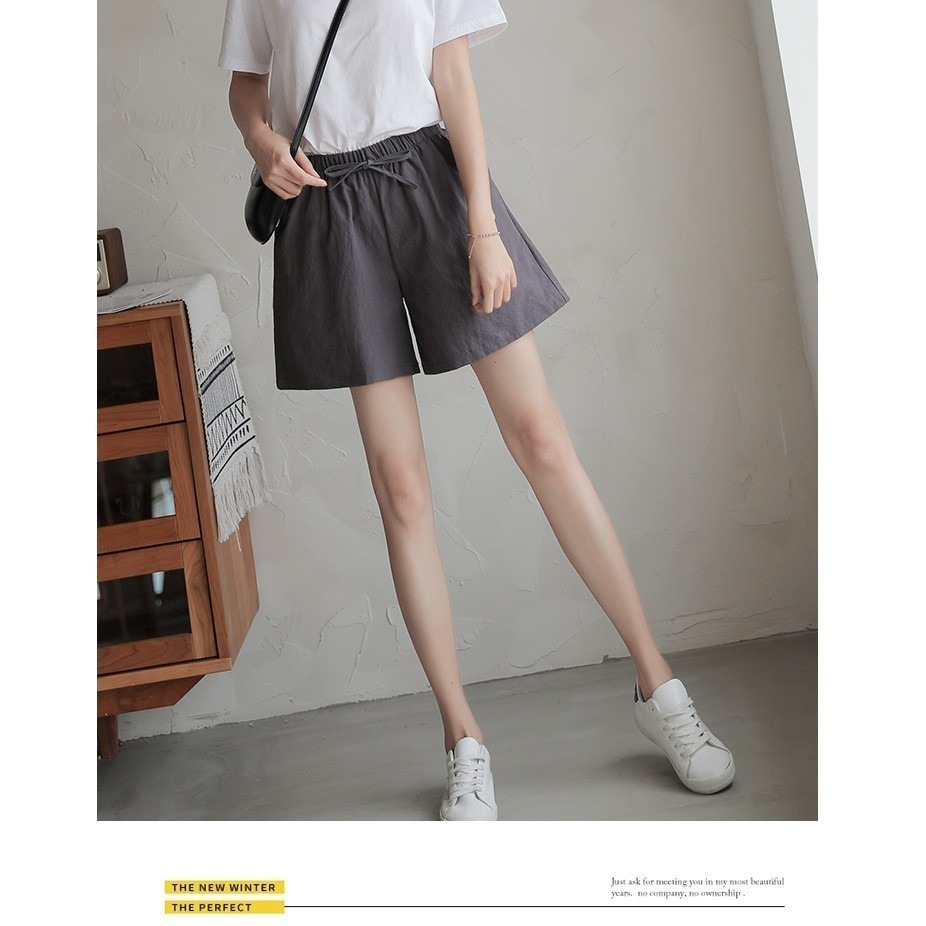 【JDUDS】居家棉麻短褲 居家 休閒褲 短褲 寬褲 闊腿褲-細節圖6