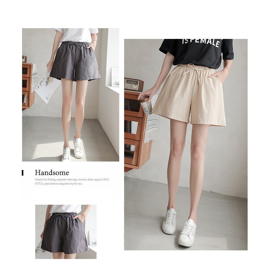 【JDUDS】居家棉麻短褲 居家 休閒褲 短褲 寬褲 闊腿褲-細節圖7