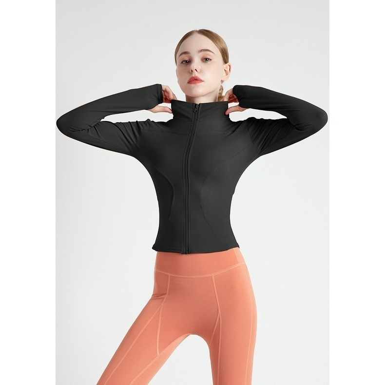 【JDUDS】新款運動緊身瑜珈衣外套 夏季 冰絲 防紫外線 戶外長袖運動透氣薄款防曬衣-細節圖6